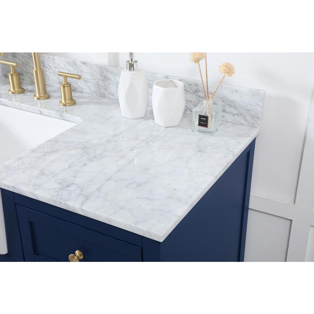 42 inch Single bathroom vanity in blue with backsplash. Picture 5