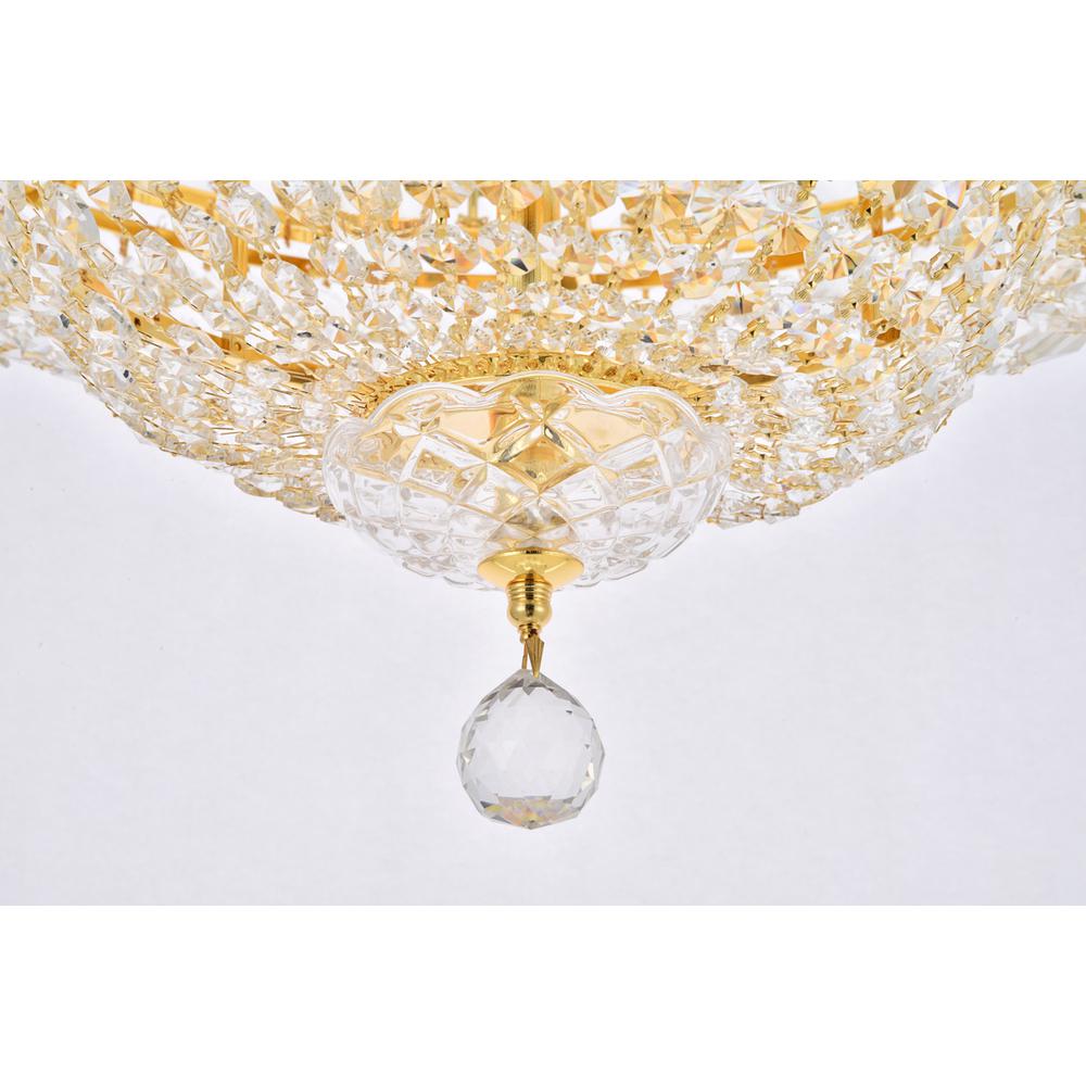 Tranquil 12 light Gold Flush Mount Clear Royal Cut Crystal. Picture 3