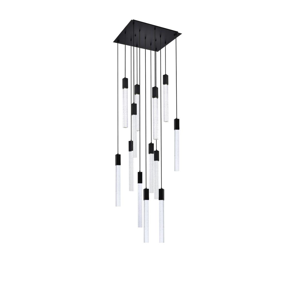 Weston 13 lights pendant in black. Picture 6