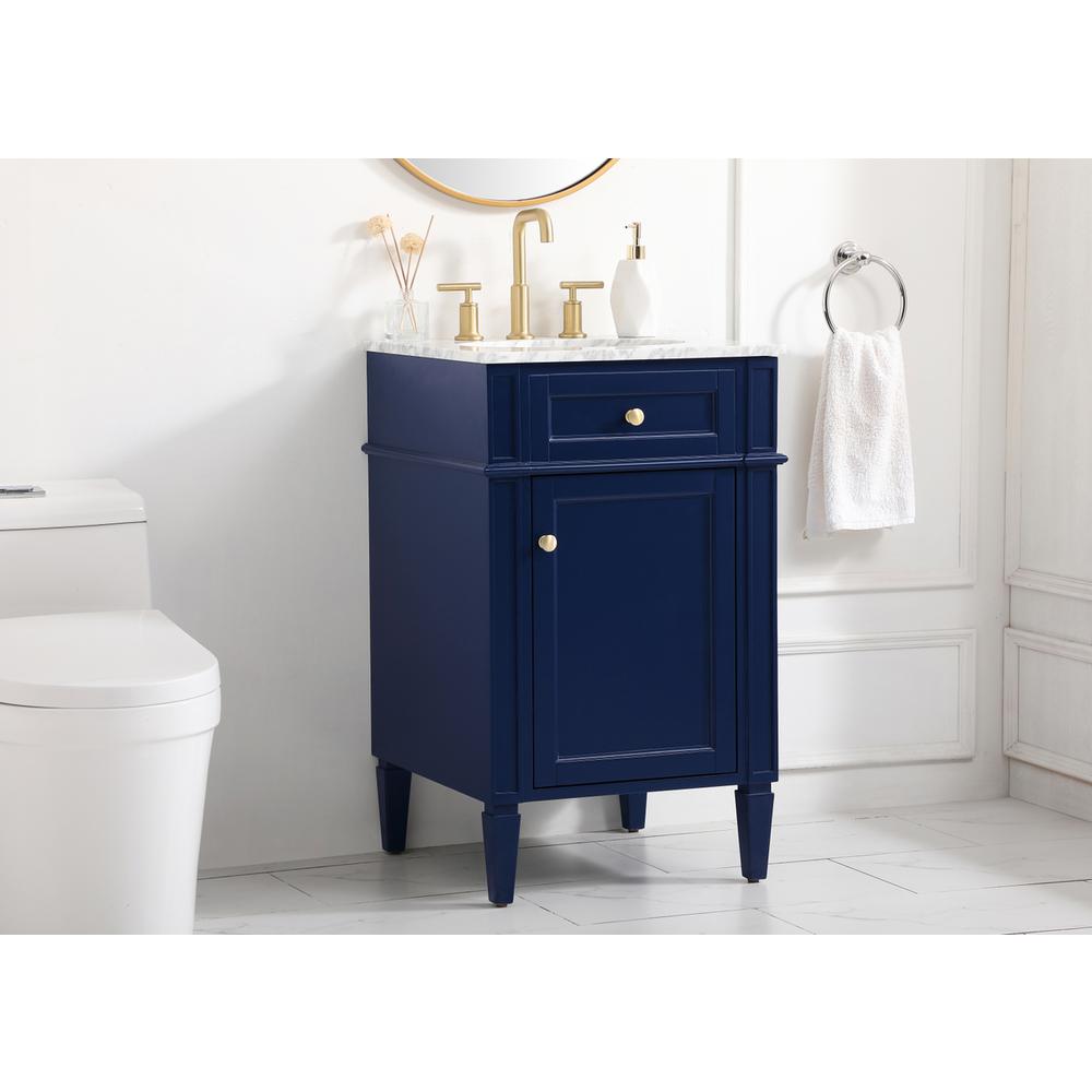 21 inch Single bathroom vanity in blue. Picture 2
