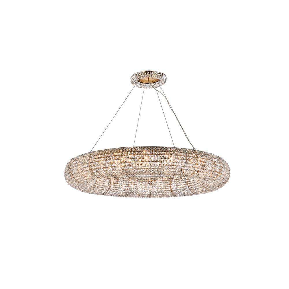 Paris 20 light Brass Chandelier Clear Royal Cut Crystal. Picture 1