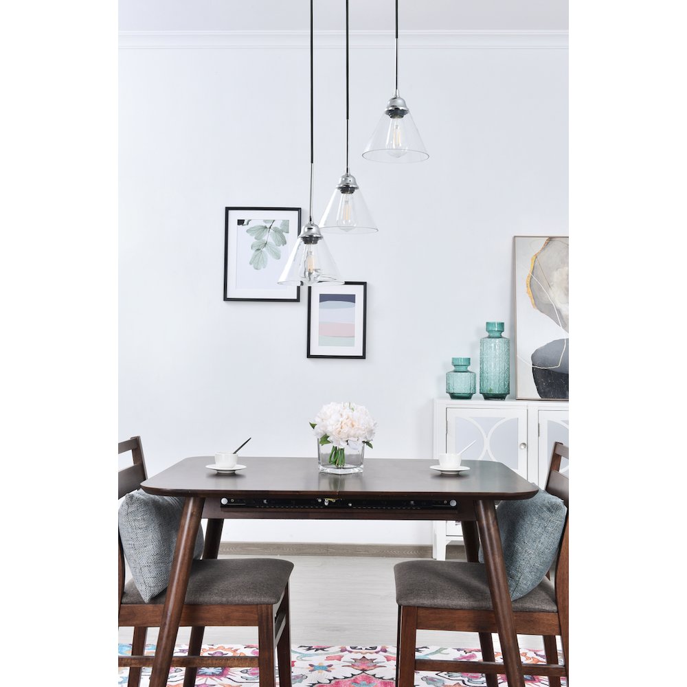 Histoire 3 Light Chrome Pendant. Picture 14