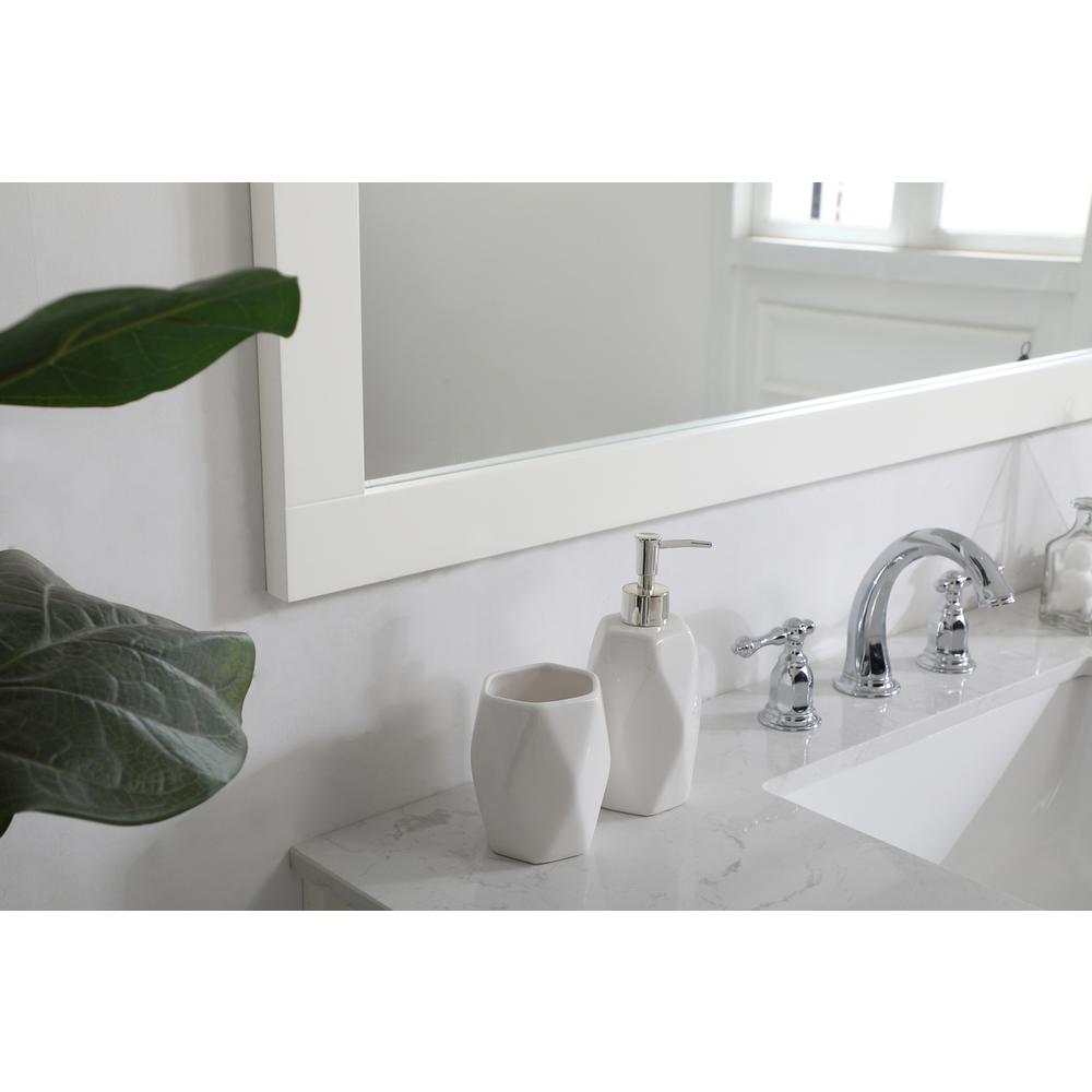 Aqua rectangle vanity mirror 42 inch in White. Picture 4