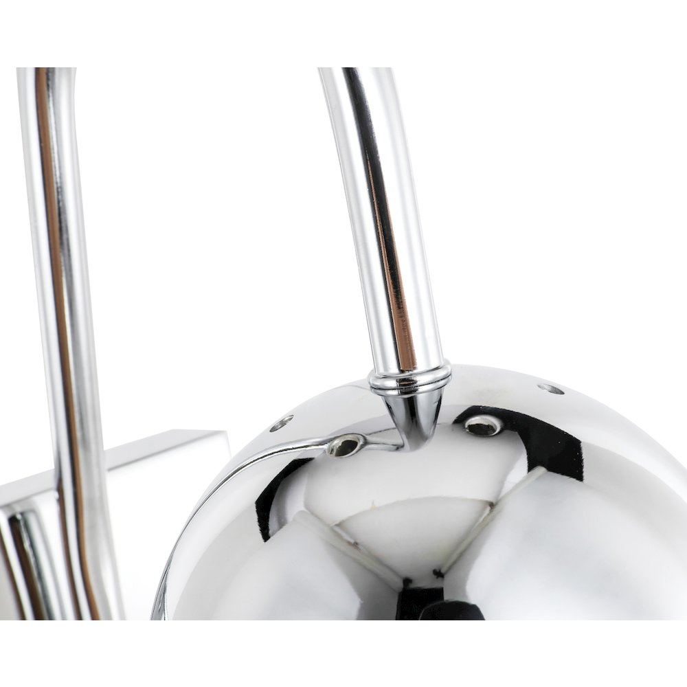 Kace 1 Light Chrome And Frosted White Glass Wall Sconce. Picture 10
