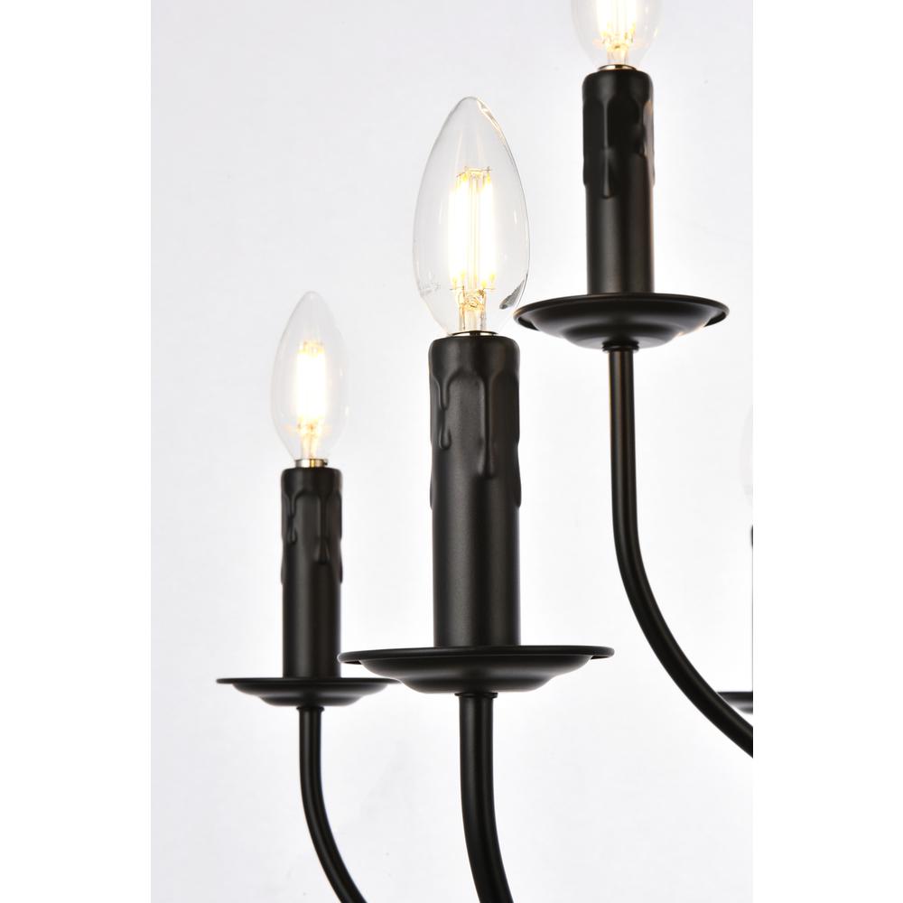 Westley 9 lights pendant in black. Picture 4