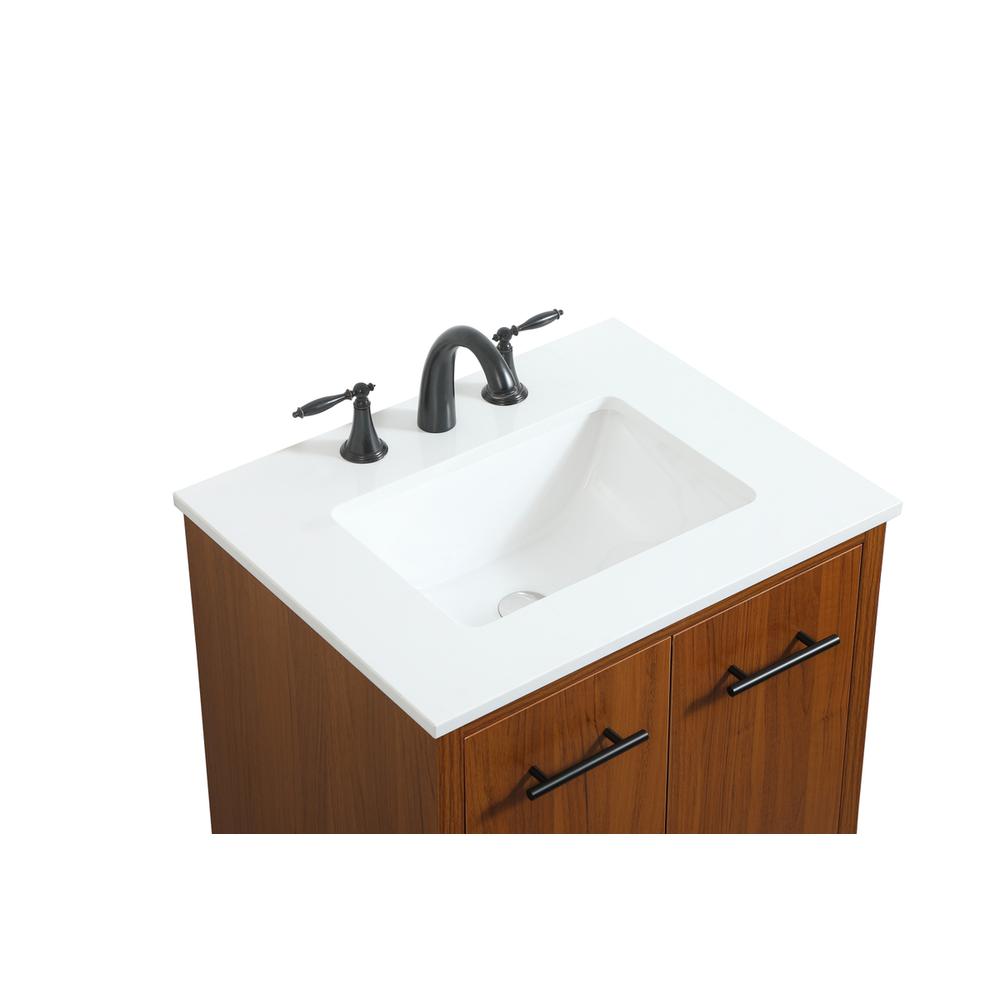 24 inch Single bathroom vanity in teak. Picture 13