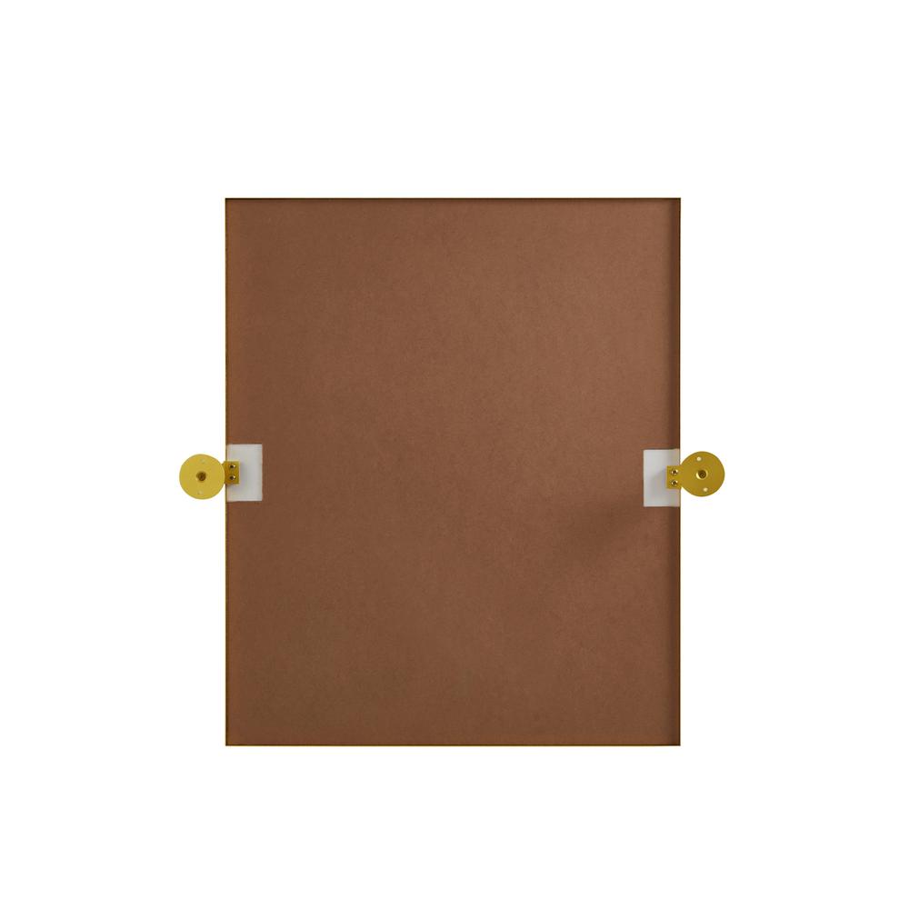 Rectangle Pivot Mirror 24X20 Inch In Gold. Picture 5