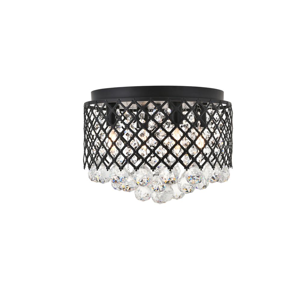 Tully 4 light Matte Black Flush Mount. Picture 1