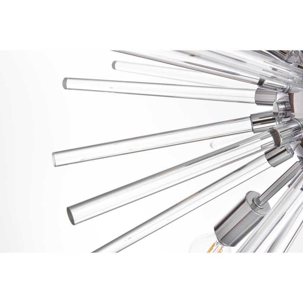 Sienna 32 inch crystal rod pendant in chrome. Picture 4