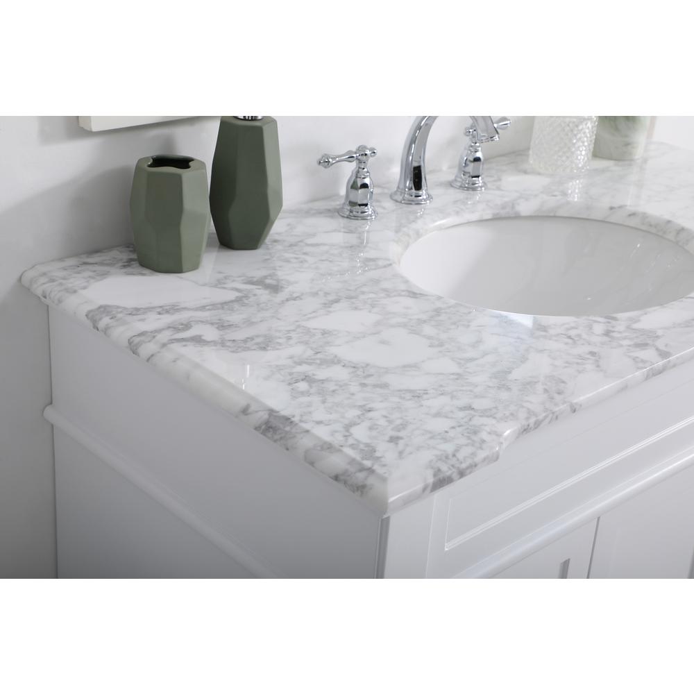 42 inch Single Bathroom Vanity set in White. Picture 5