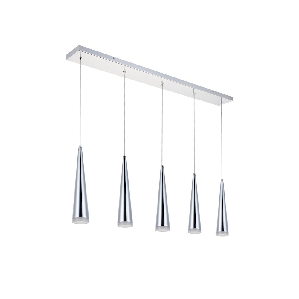 Fantasia 5 Light Chrome Led Pendant. Picture 5
