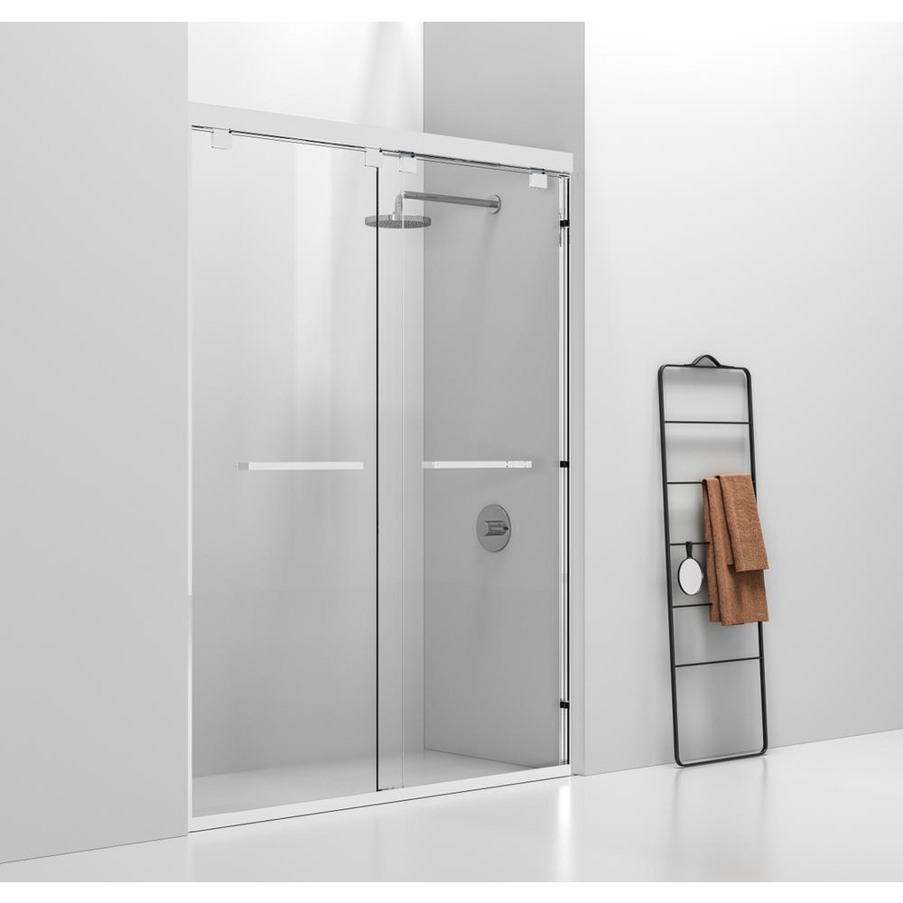 Semi-frameless shower door 60 x 76 Polished Chrome. Picture 2