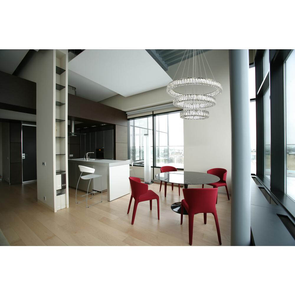 Monroe Integrated LED chip light Chrome Chandelier Clear Royal Cut Crystal. Picture 7