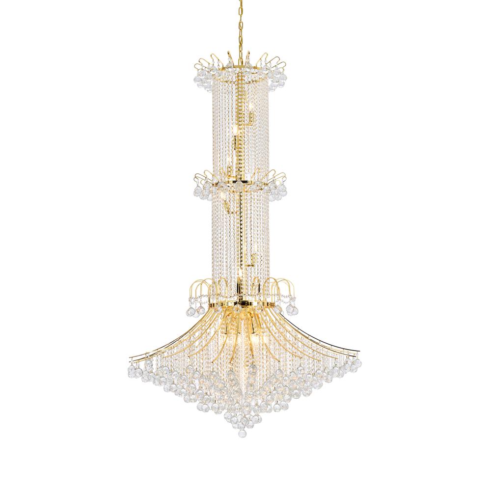 Toureg 20 light Gold Chandelier Clear Royal Cut Crystal. Picture 2