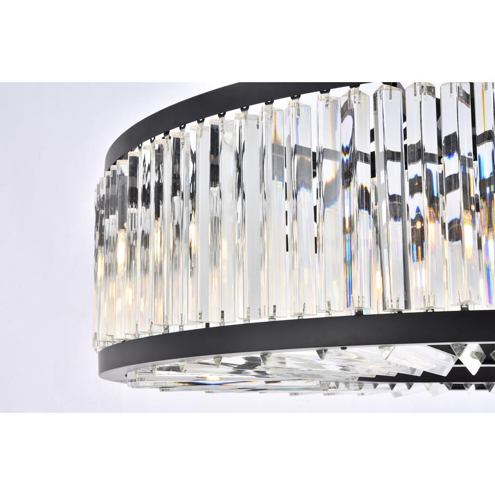Chelsea 10 light Matte Black Chandelier Clear Royal Cut Crystal. Picture 5