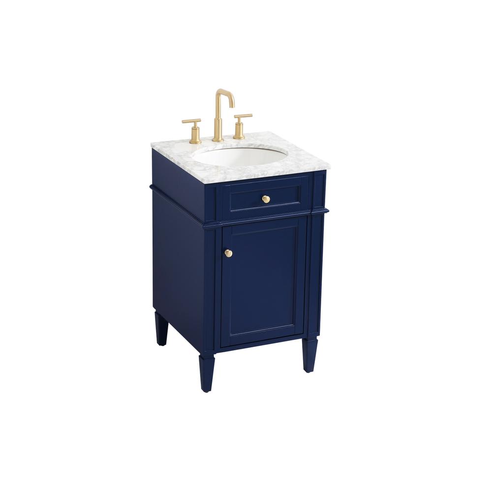 21 inch Single bathroom vanity in blue. Picture 8