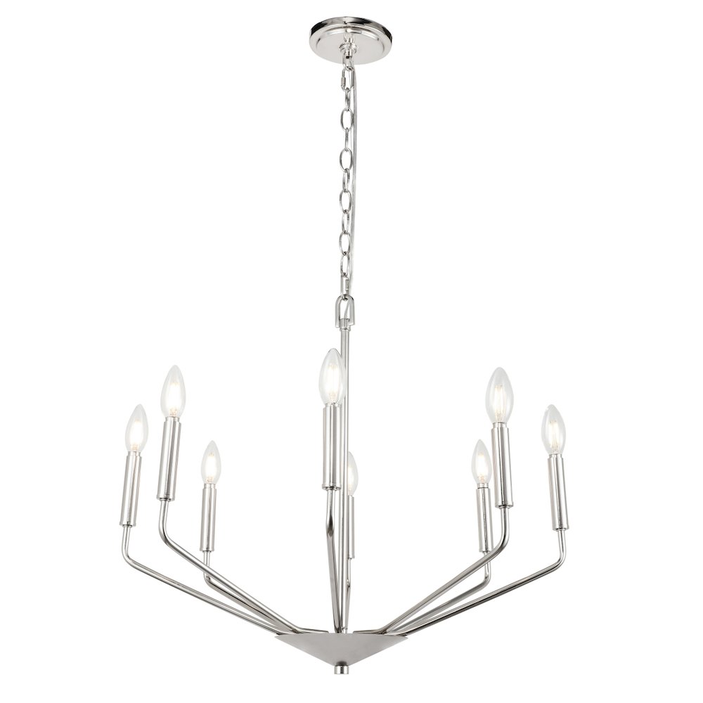 Enzo 8 Light Chrome Pendant. Picture 7