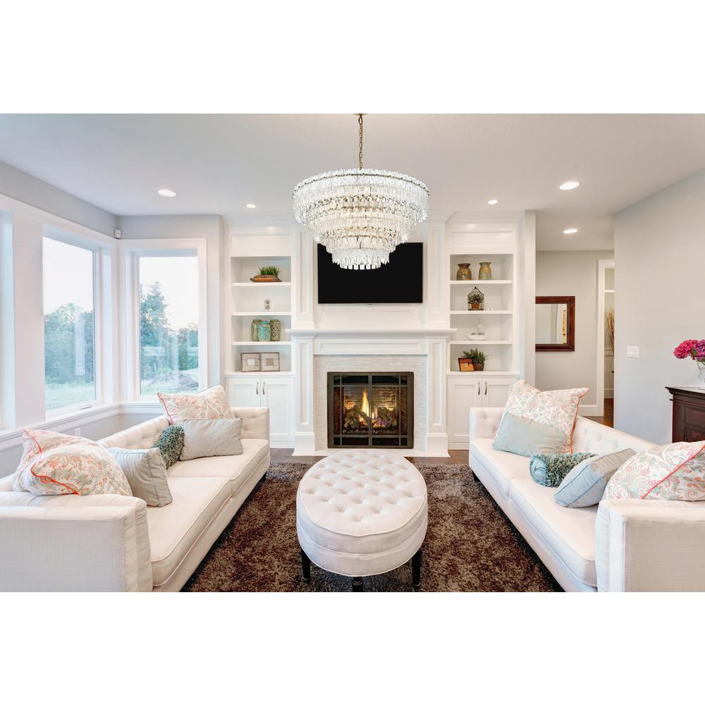 Emilia 31 inch Pendant Light in Satin Gold. Picture 8