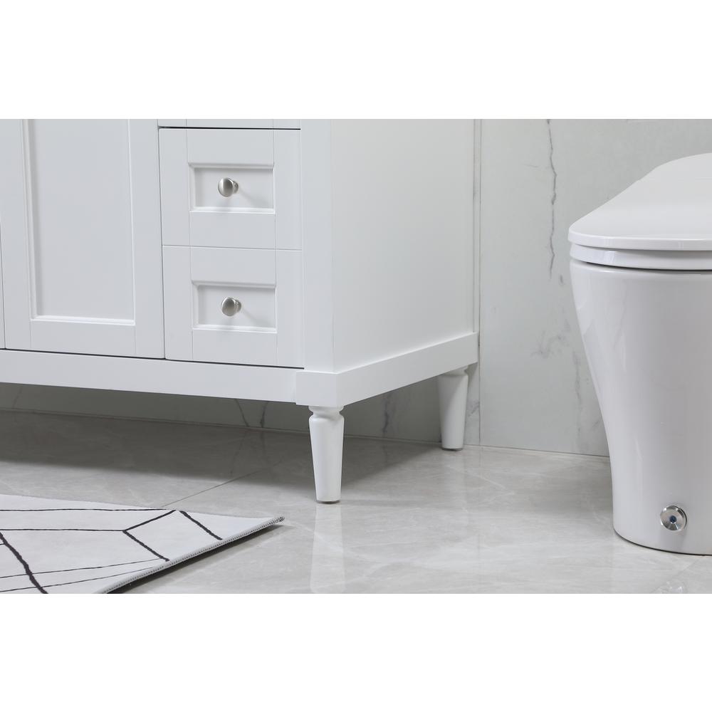 48 inch Single bathroom vanity in white with backsplash. Picture 6