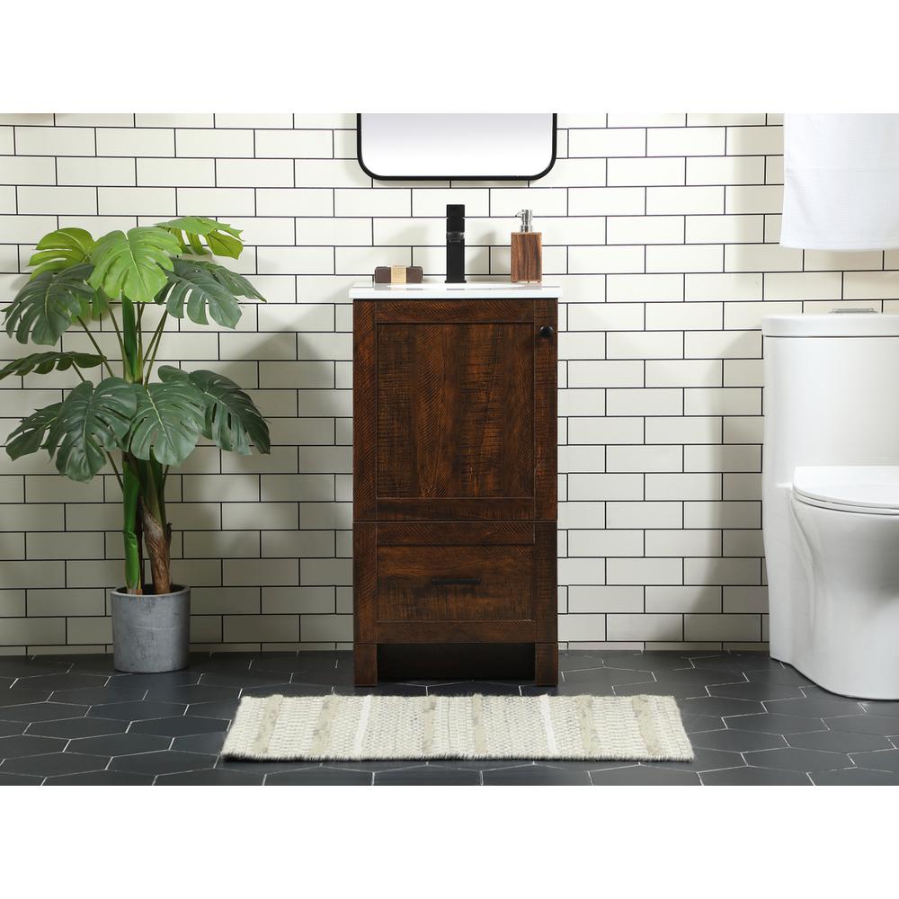 18 inch Single bathroom vanity in expresso. Picture 14