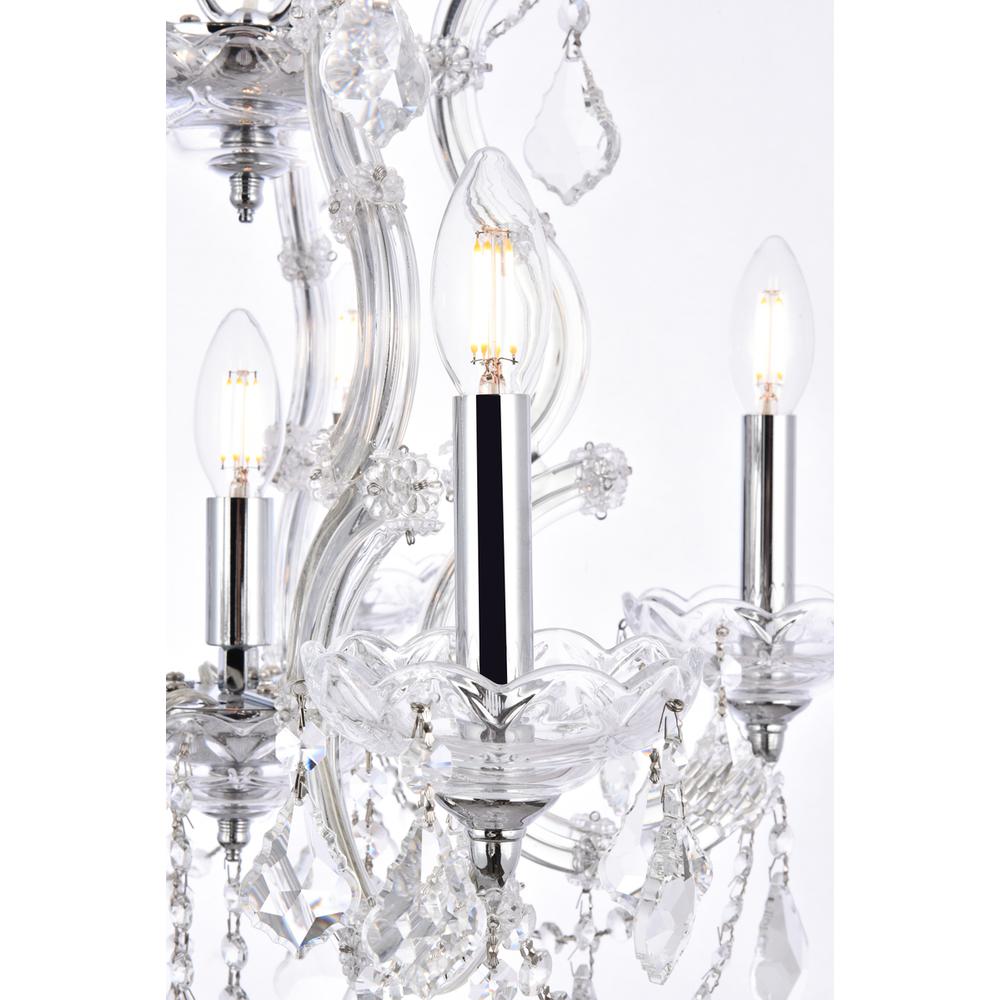 Maria Theresa 6 light Chrome Pendant Clear Royal Cut Crystal. Picture 4