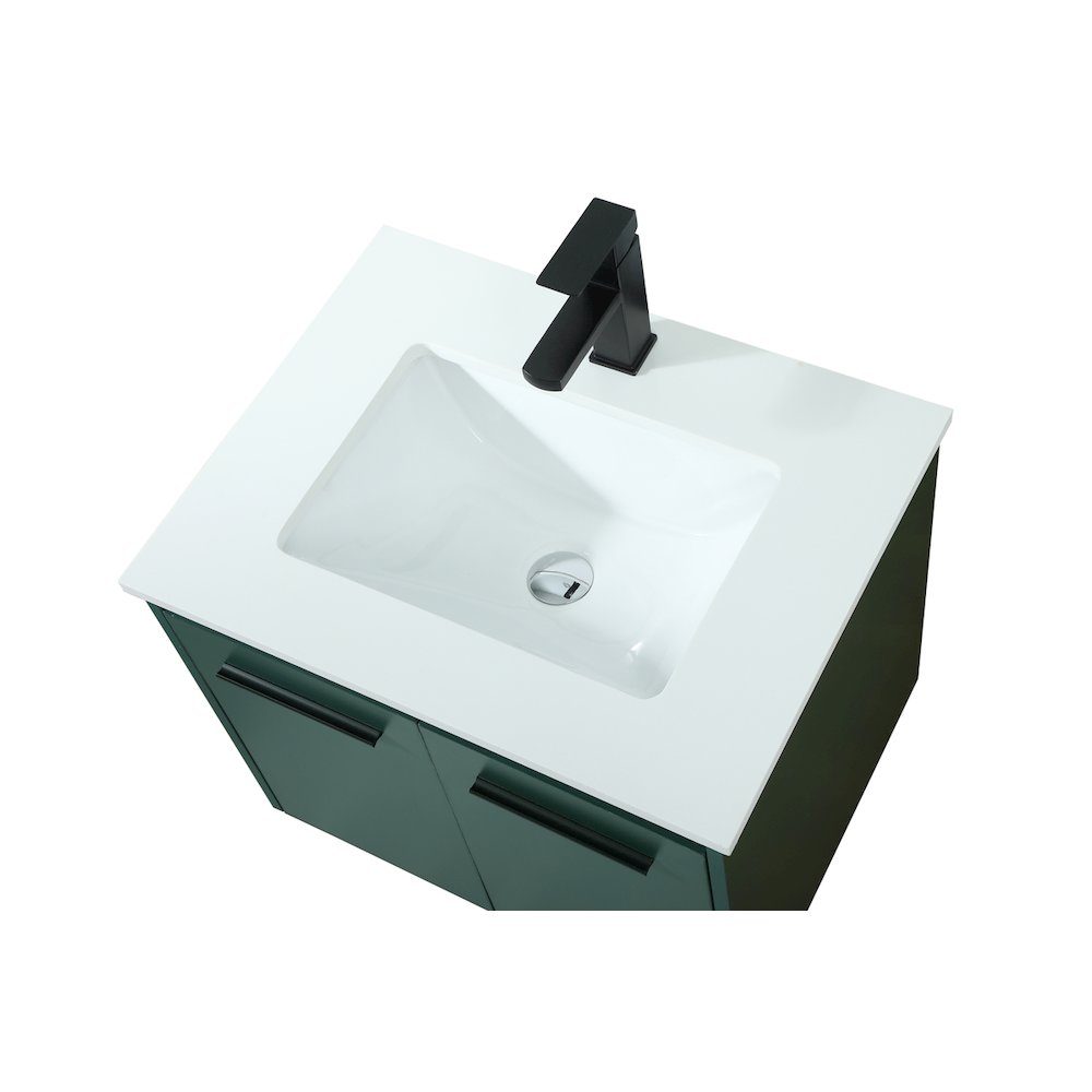 24 Inch Single Bathroom Vanity In Green. Picture 11