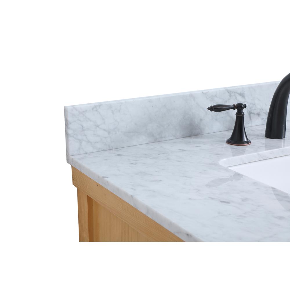 36 inch Single bathroom vanity in natural wood with backsplash. Picture 11