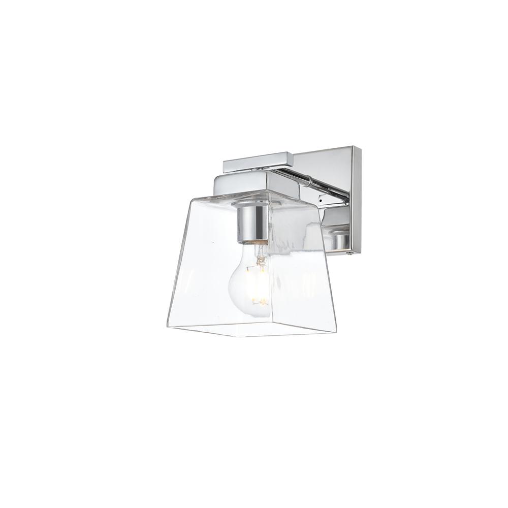 Merrick 1 light Chrome and Clear Bath Sconce. Picture 2