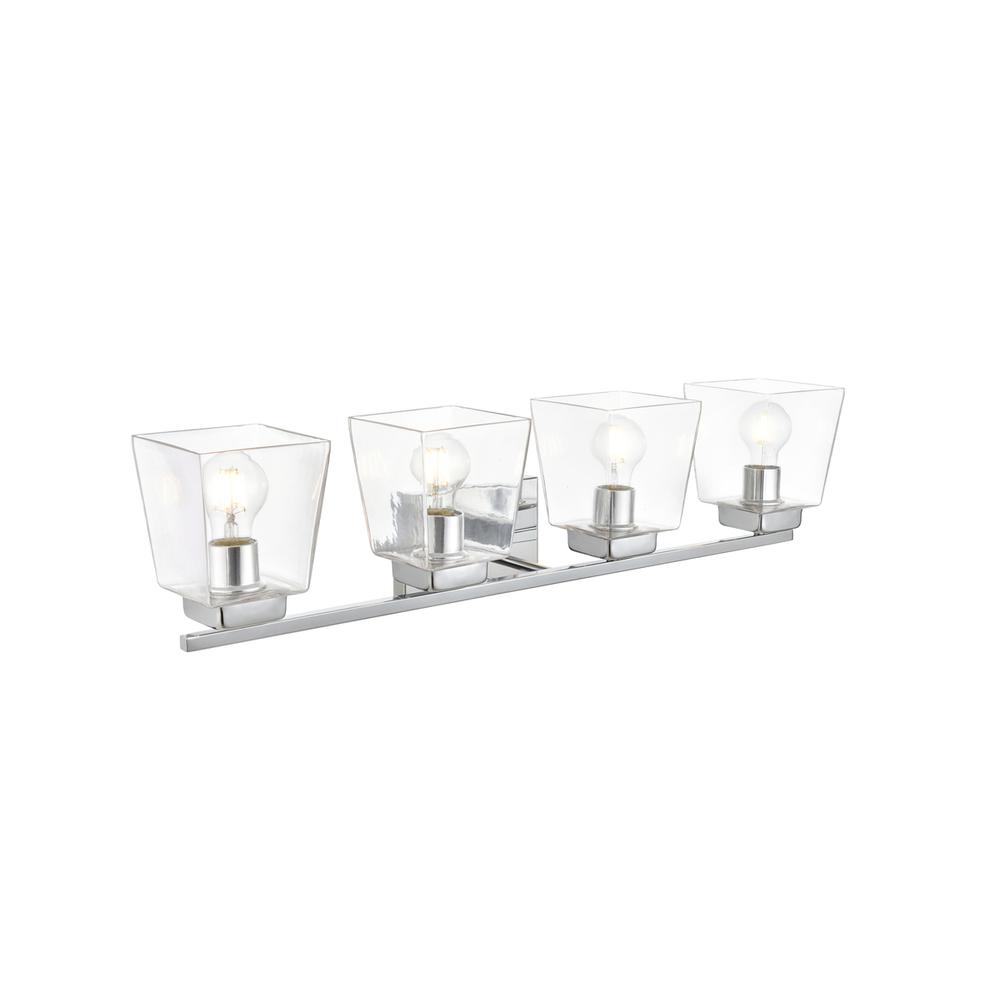Merrick 4 light Chrome and Clear Bath Sconce. Picture 3