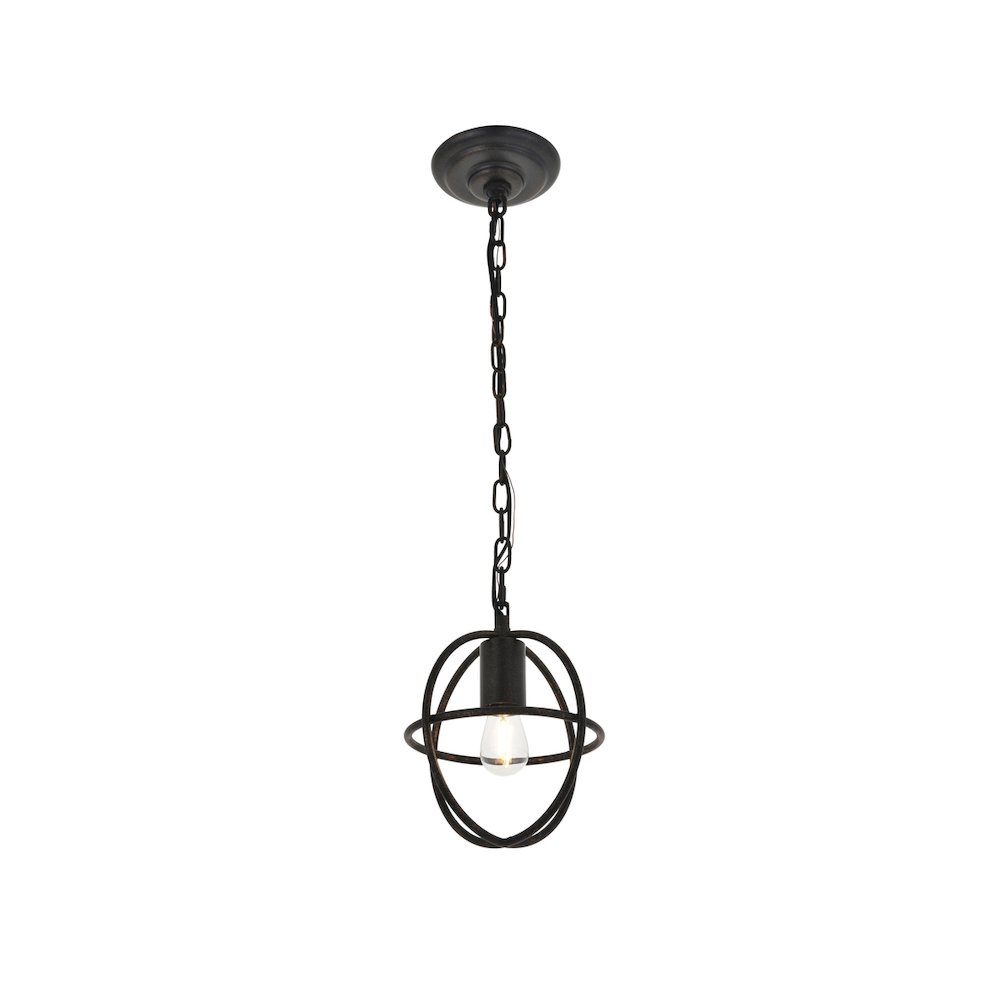 Octavia 1 Light Dark Brown Pendant. Picture 7