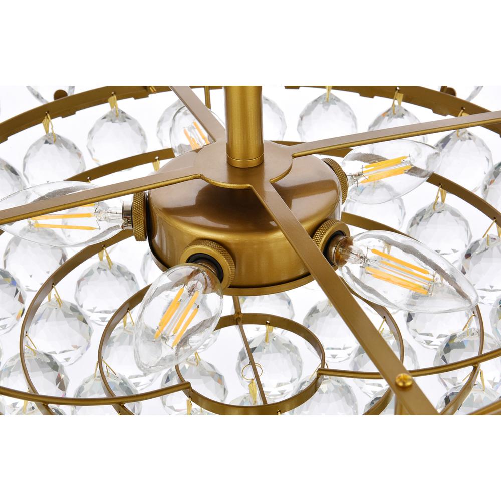 Emilia 18 inch flush mount in brass. Picture 5