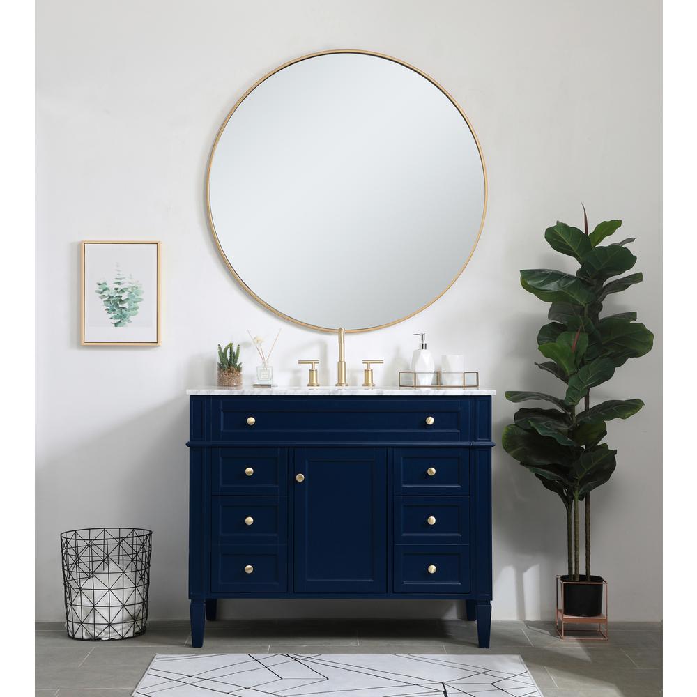 42 inch Single bathroom vanity in blue. Picture 4