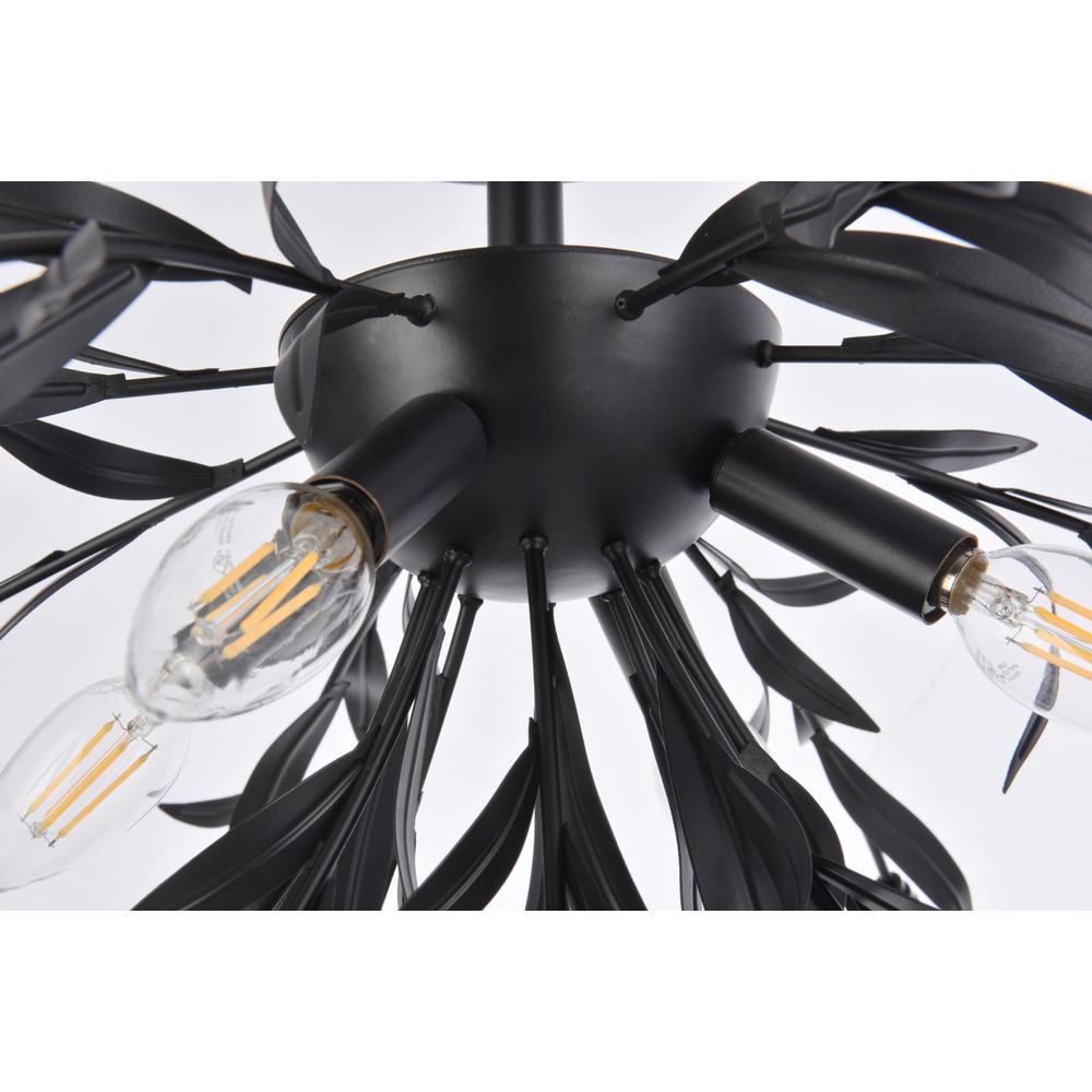 Priscilla 23 inch flush mount in black. Picture 3