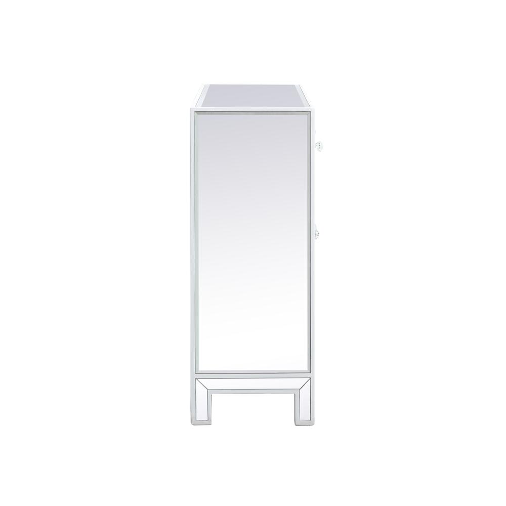 38 inch mirrored end table in white. Picture 9