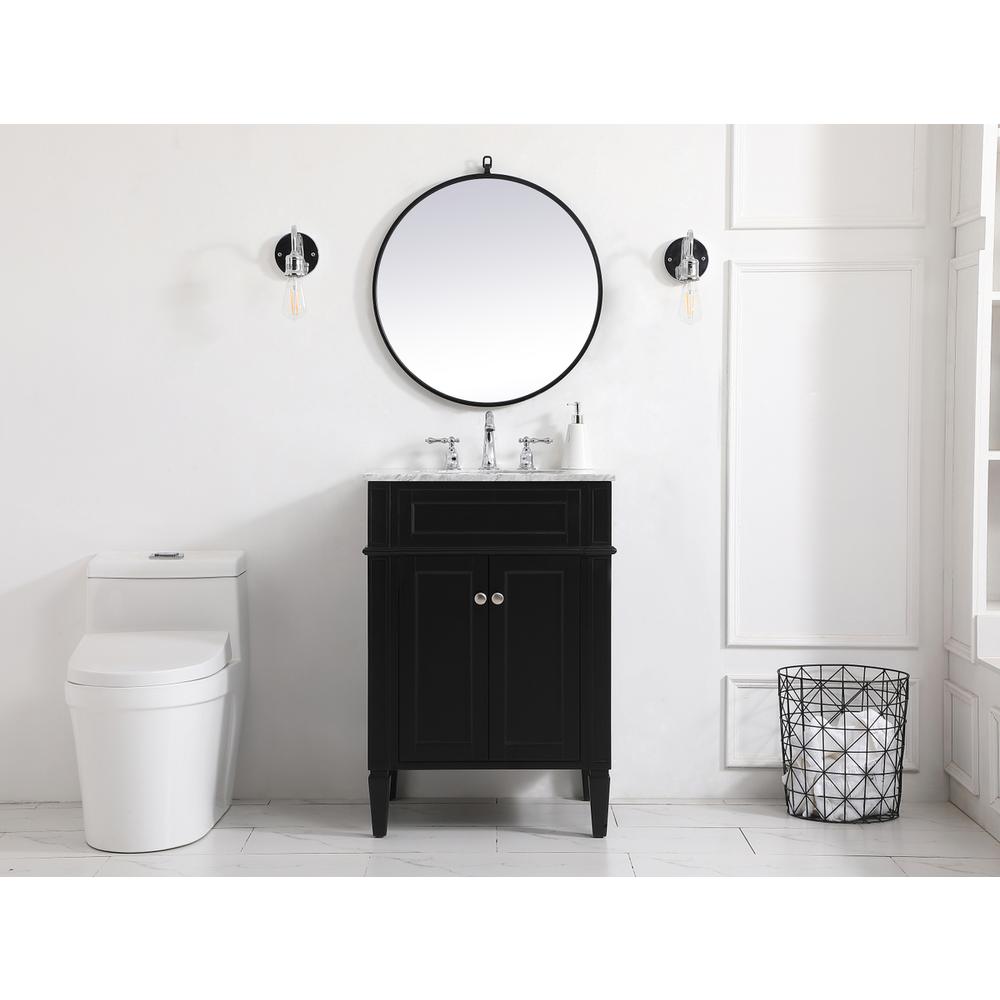 24 inch Single bathroom vanity in Black. Picture 4
