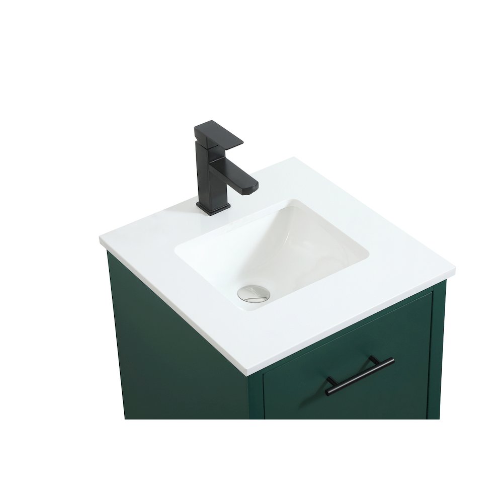 18 Inch Single Bathroom Vanity In Green. Picture 14