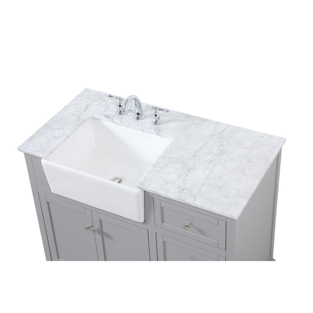 42 inch Single bathroom vanity in grey. Picture 10