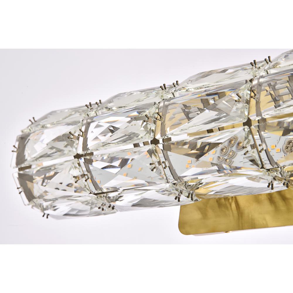 Valetta 18 inch LED linear wall sconce in gold. Picture 5