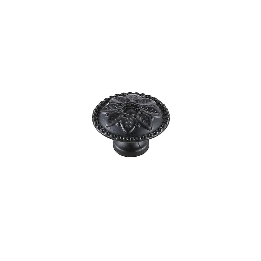Corio 0.9" Diameter Matte Black Mushroom Knob Multipack (Set of 10). Picture 3