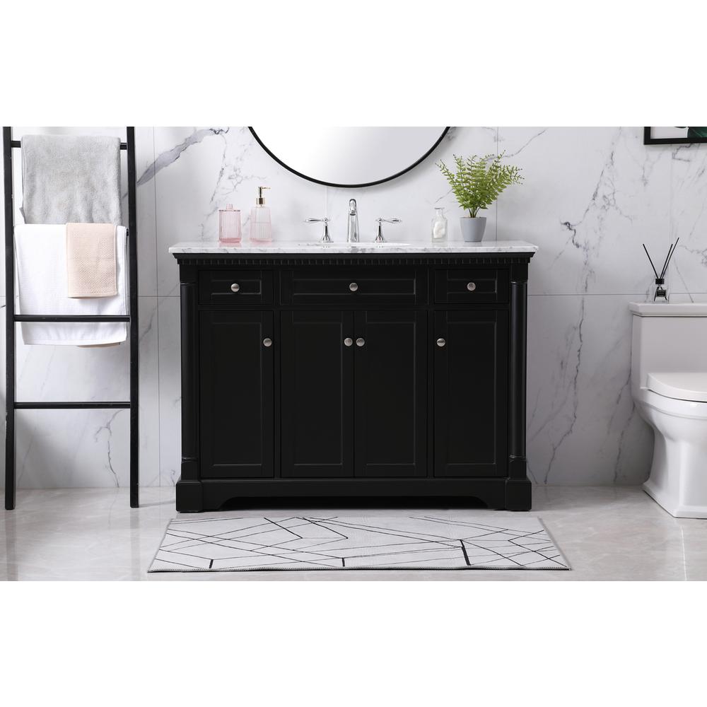 48 inch Single bathroom vanity set in black. Picture 14
