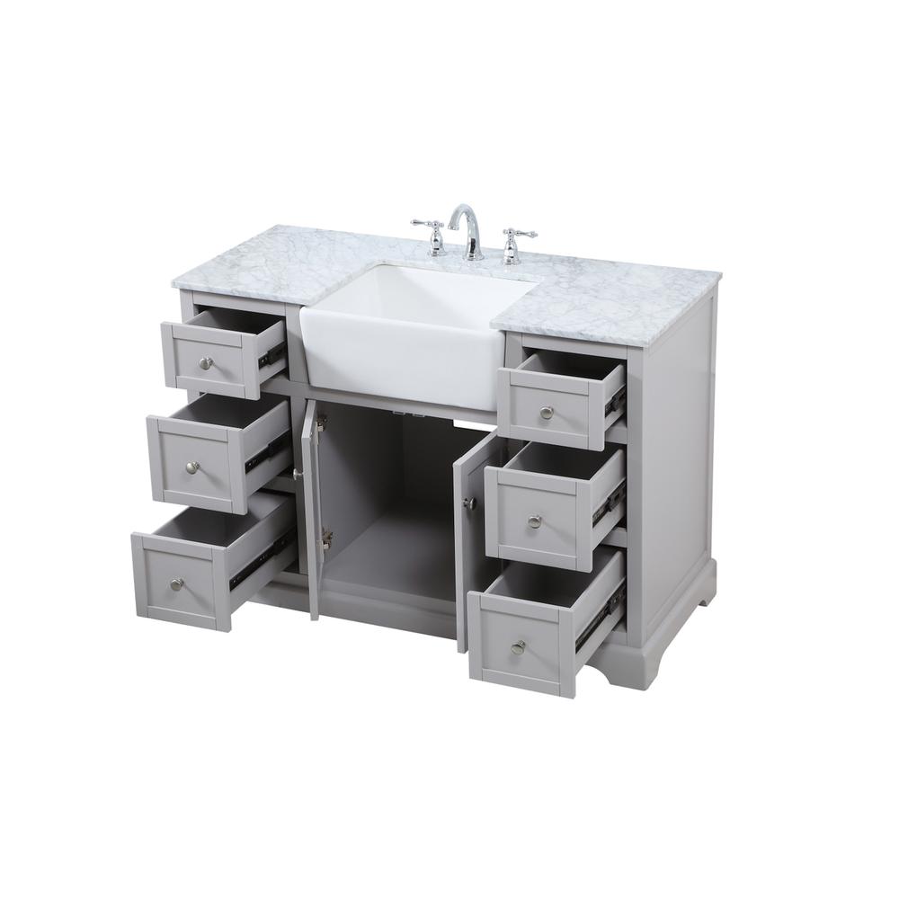 48 inch Single bathroom vanity in grey. Picture 9