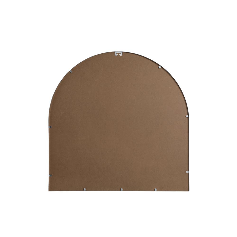 Metal Frame Arch Mirror 36x36 Inch in Silver. Picture 8