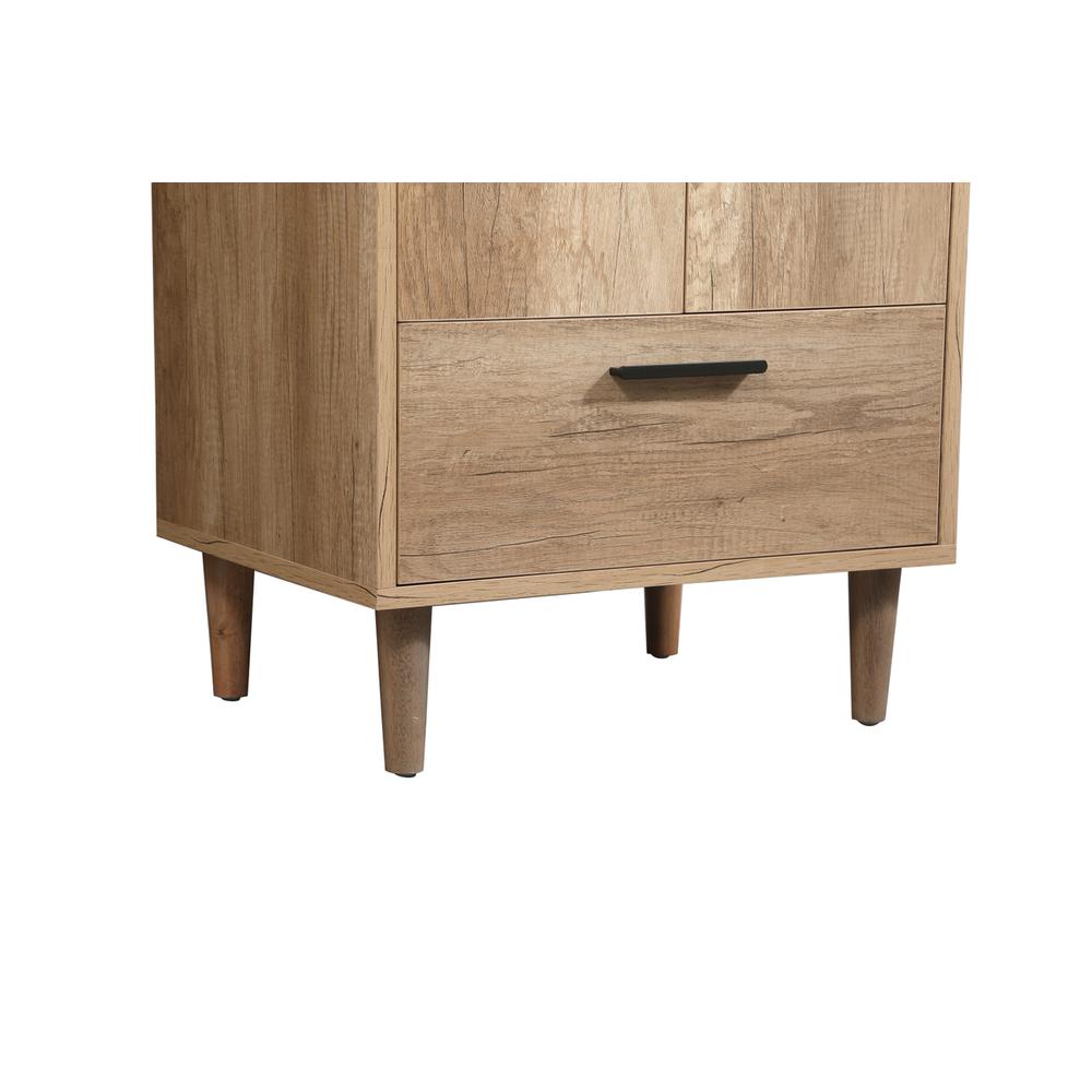 24 inch Single bathroom vanity in natural oak. Picture 13