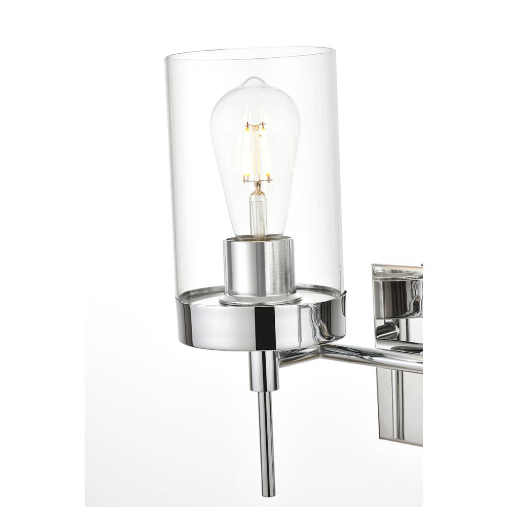 Benny 2 light Chrome and Clear Bath Sconce. Picture 4