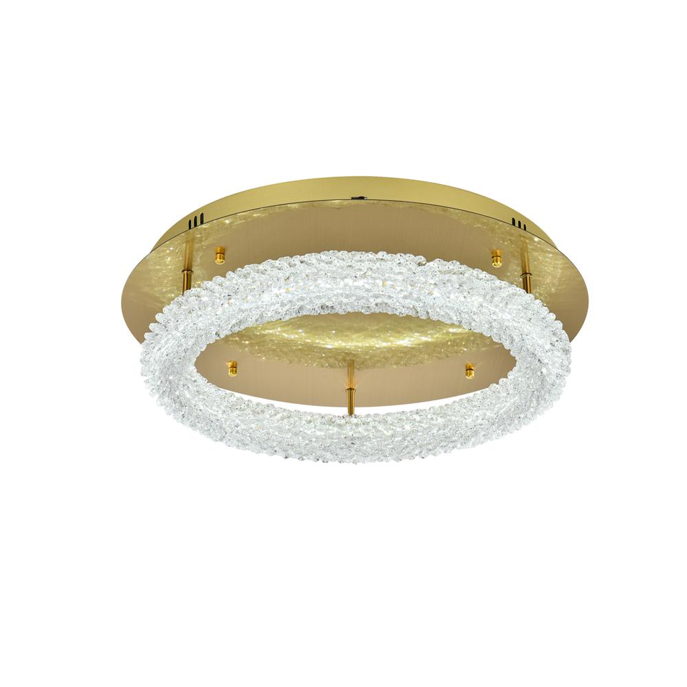 Bowen 22 inch Adjustable LED Flush Mount in Satin Gold. Picture 3