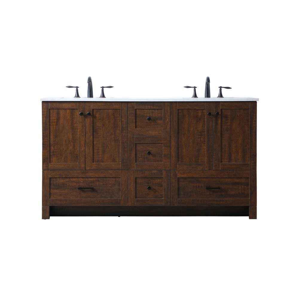 60 Inch Double Bathroom Vanity In Expresso. Picture 1