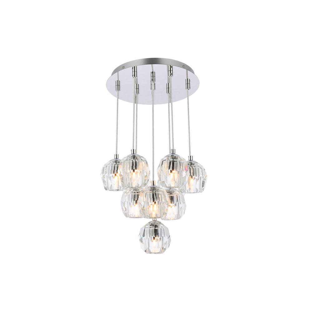 Eren 10 lights Chrome pendant. Picture 2