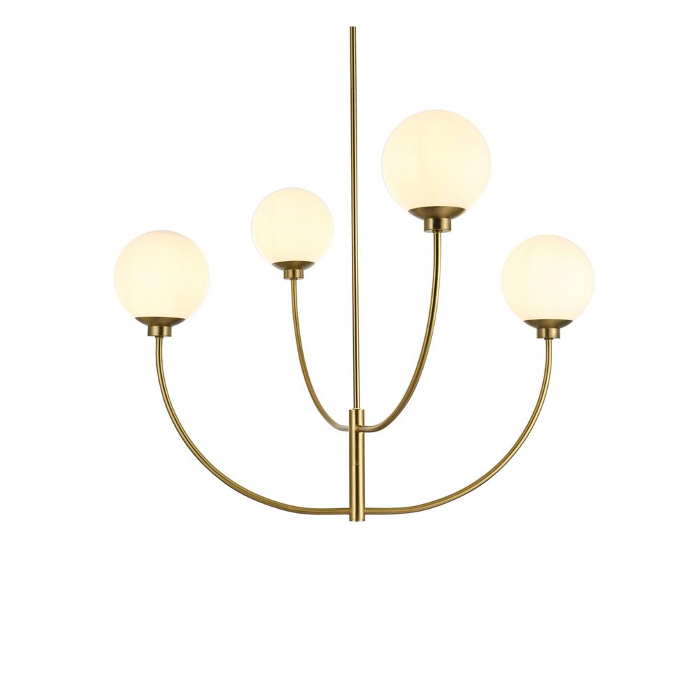 Nyomi 36 inch chandelier in Satin Gold. Picture 2