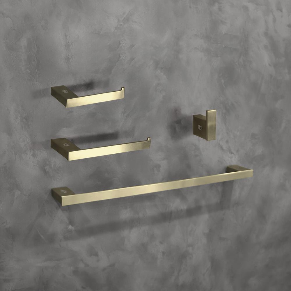 Sofia 4-Piece Bathroom Hardware Set in Brushed Gold. Picture 2