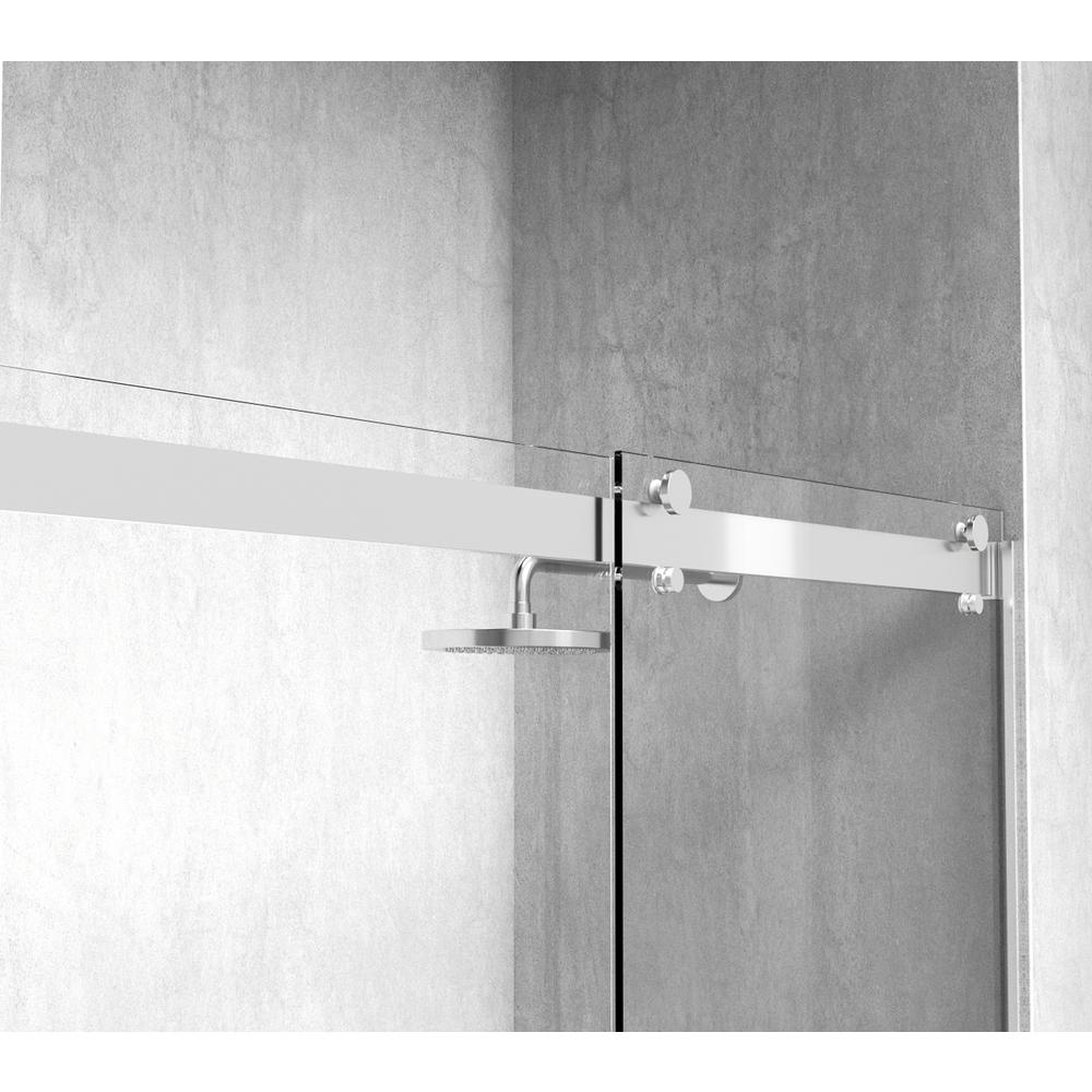 Semi-frameless shower door 48 x 76 Polished Chrome. Picture 6